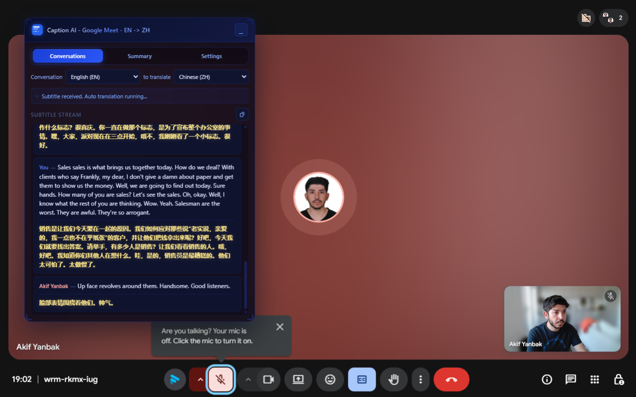 Real-Time Translation Overlay